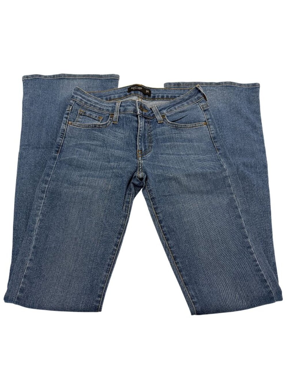 Just USA Womens Black Label Denim Jeans Size 24 Mid-Rise Slim Fit Blue Wash Made